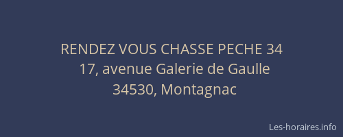 RENDEZ VOUS CHASSE PECHE 34