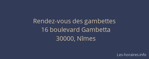 Rendez-vous des gambettes
