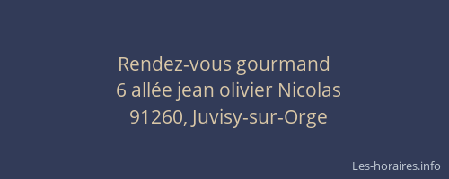 Rendez-vous gourmand