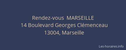 Rendez-vous  MARSEILLE