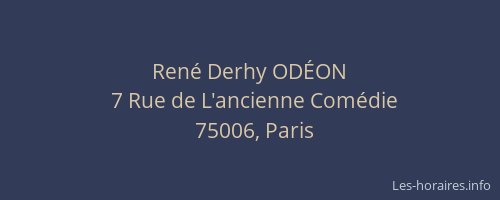 René Derhy ODÉON