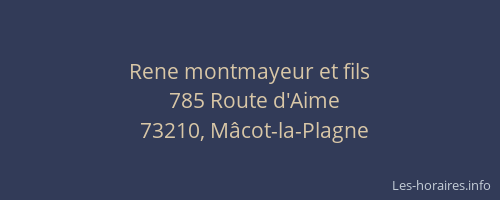 Rene montmayeur et fils