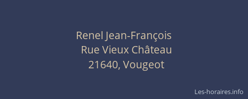Renel Jean-Fran&ccedil;ois