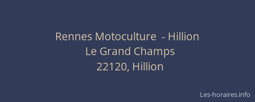 Rennes Motoculture  - Hillion