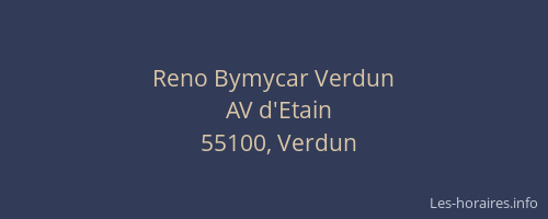 Reno Bymycar Verdun