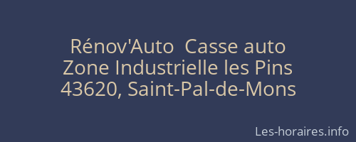 Rénov'Auto  Casse auto