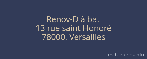 Renov-D à bat