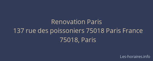 Renovation Paris