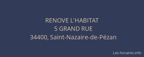 RENOVE L'HABITAT