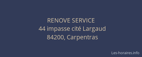 RENOVE SERVICE