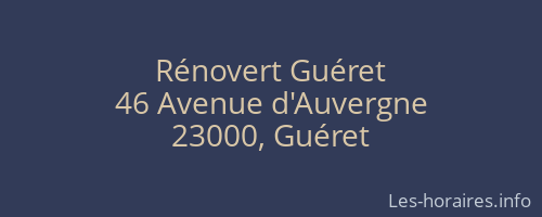 Rénovert Guéret