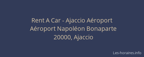 Rent A Car - Ajaccio Aéroport
