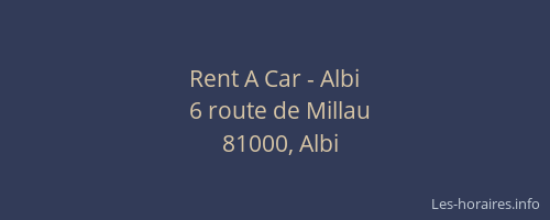 Rent A Car - Albi