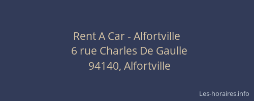 Rent A Car - Alfortville