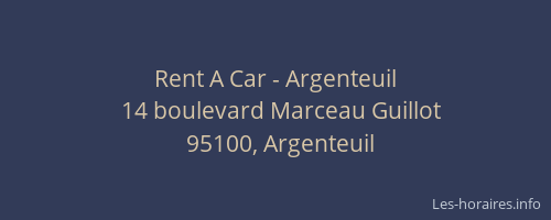 Rent A Car - Argenteuil