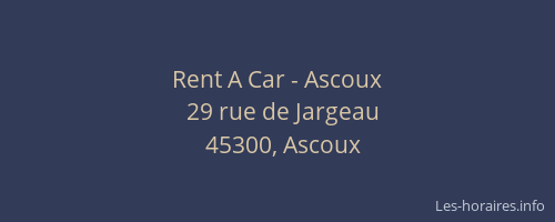 Rent A Car - Ascoux