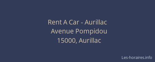 Rent A Car - Aurillac