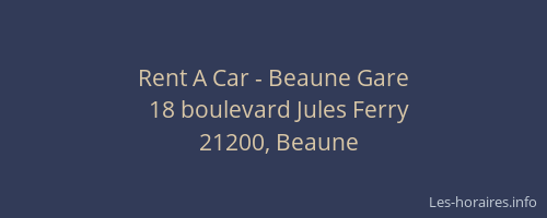 Rent A Car - Beaune Gare