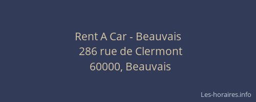 Rent A Car - Beauvais