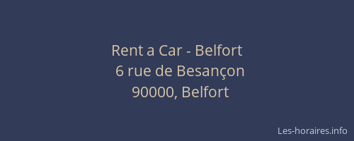 Rent a Car - Belfort