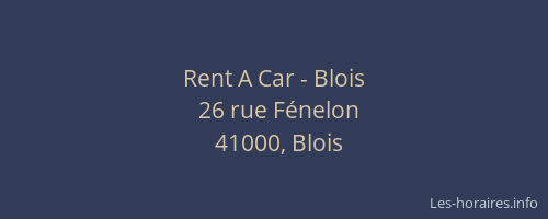 Rent A Car - Blois