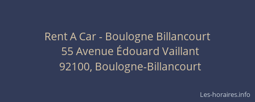 Rent A Car - Boulogne Billancourt
