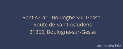 Rent A Car - Boulogne Sur Gesse