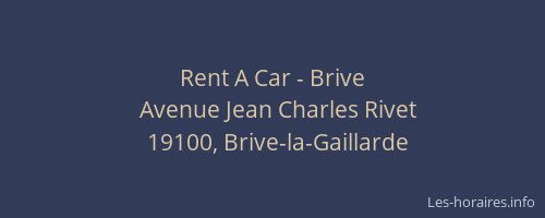 Rent A Car - Brive