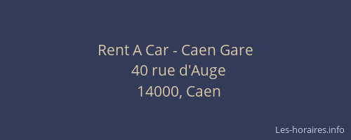 Rent A Car - Caen Gare