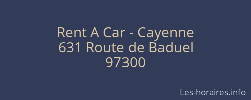 Rent A Car - Cayenne