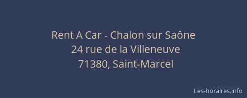 Rent A Car - Chalon sur Sa&ocirc;ne