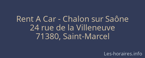 Rent A Car - Chalon sur Saône