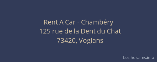 Rent A Car - Chamb&eacute;ry