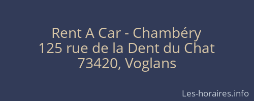 Rent A Car - Chambéry
