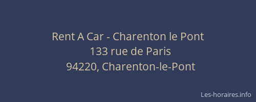 Rent A Car - Charenton le Pont