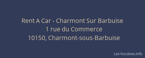 Rent A Car - Charmont Sur Barbuise