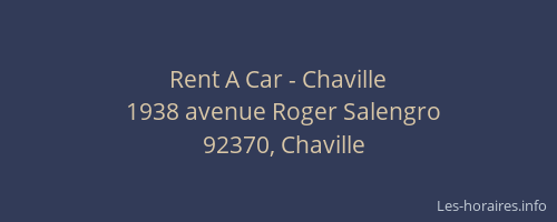 Rent A Car - Chaville
