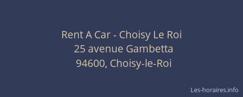 Rent A Car - Choisy Le Roi