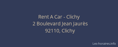 Rent A Car - Clichy
