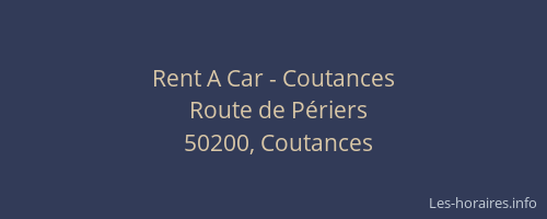 Rent A Car - Coutances