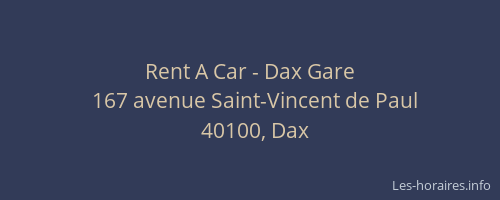 Rent A Car - Dax Gare