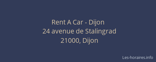 Rent A Car - Dijon