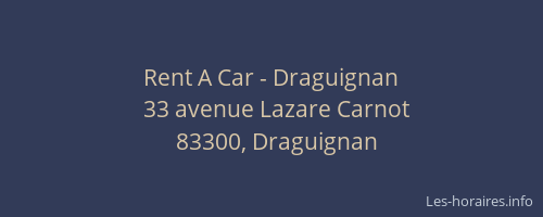 Rent A Car - Draguignan