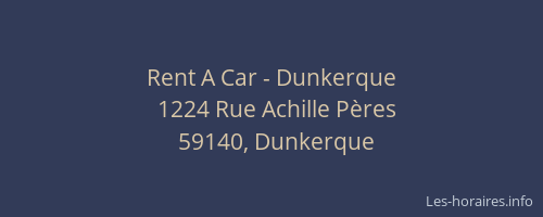Rent A Car - Dunkerque