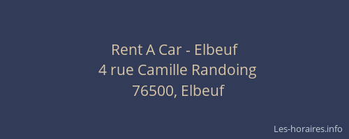 Rent A Car - Elbeuf