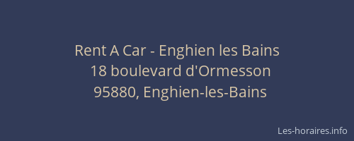 Rent A Car - Enghien les Bains