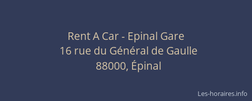 Rent A Car - Epinal Gare