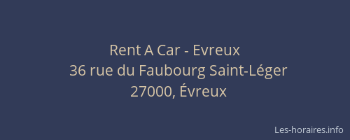 Rent A Car - Evreux