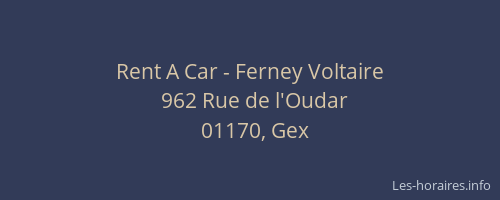 Rent A Car - Ferney Voltaire