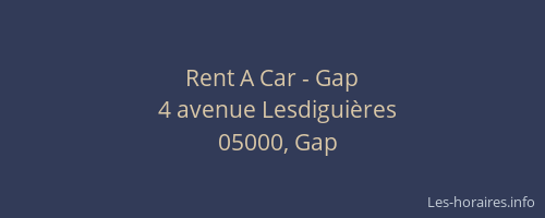 Rent A Car - Gap